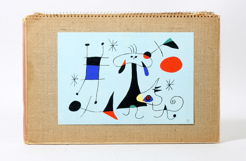 Joan Miró, ‘Joan MIRO- Wallpaper Sample, Silk Screen Mounted on Burlap for Catalogue,, Signed in Print.’, 1949, Print, Silkscreen on canvas, VINCE fine arts/ephemera