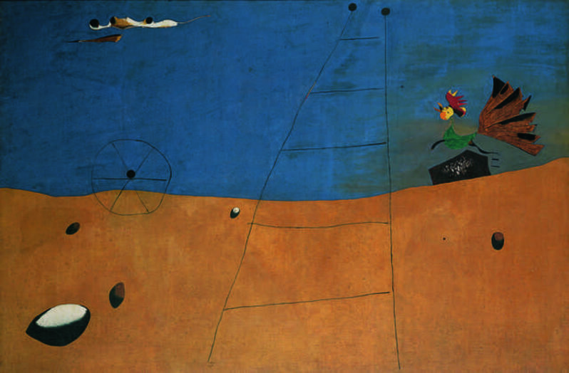 Joan Miró, ‘Paysage (Paysage au coq) (Landscape, Landscape with Rooster)’, 1927, Painting, Oil on canvas, Fondation Beyeler
