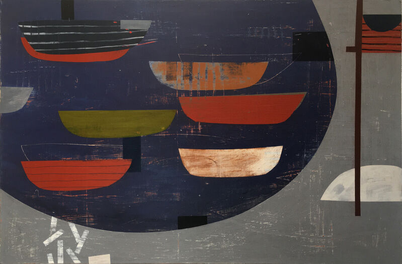 Martin Webb, ‘Harbor 2’, 2020, Painting, Mixed media on wood panel, Sue Greenwood Fine Art