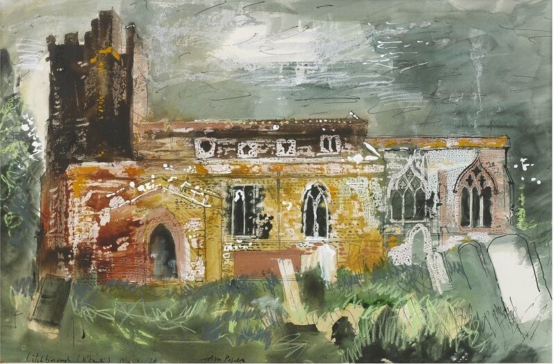 John Piper, ‘St Martin's Church, Litchborough’, 1976, Painting, Mixed media, Portland Gallery