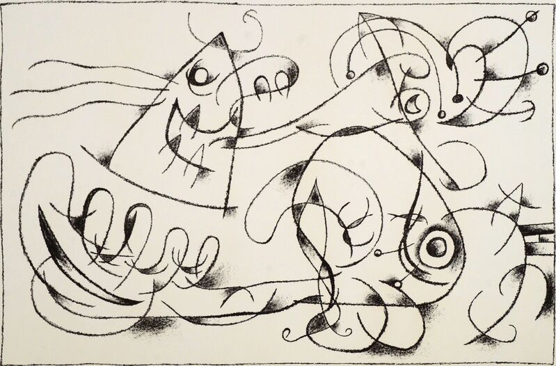 Joan Miró, ‘Le Sommeil du Père Ubu I from Suites pour Ubu Roi, 1966 [Mourlot 425/Cramer 108]’, 1966, Print, Lithograph on arches, Roseberys