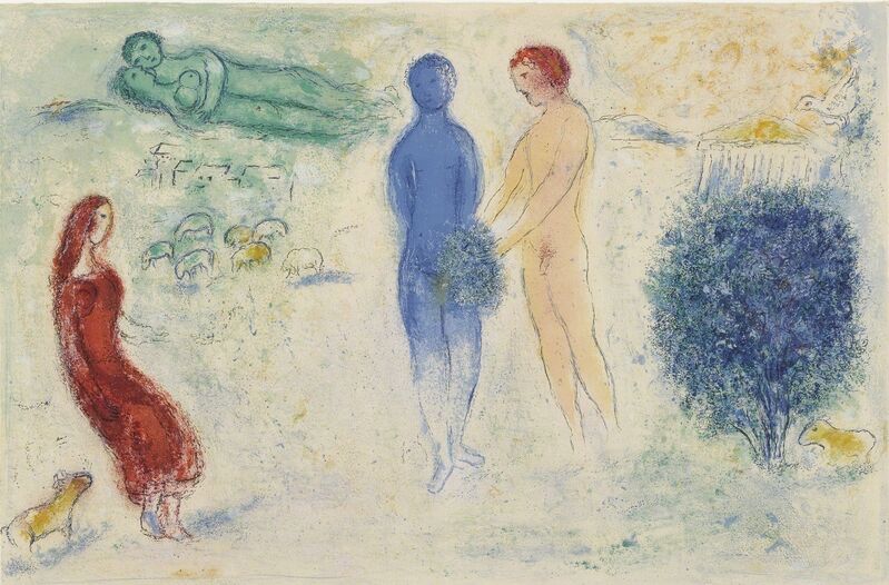 Marc Chagall, ‘The Judgement of Chloe (M. 315; C. Bks. 46)’, 1961, Print, Lithograph printed in colors, Sotheby's