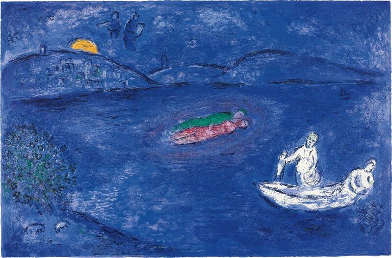 Marc Chagall, ‘L'Echo, pl. 33 from Daphnis and Chloé’, 1961, Print, Lithograph in colours, on Arches paper, the full sheet, Phillips
