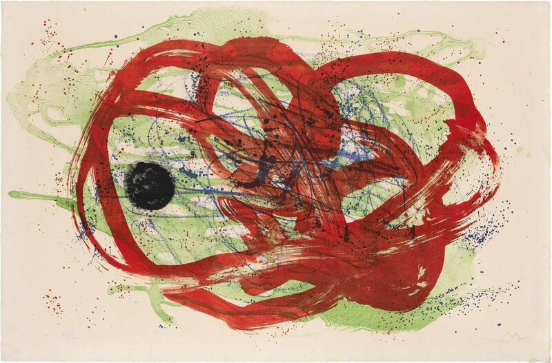 Joan Miró, ‘VERT SUR ROUGE (MOURLOT 215)’, 1961, Print, Color lithograph, Doyle
