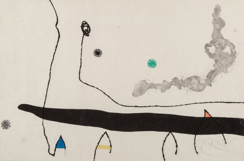 Joan Miró, ‘Pl. 16, from Le Marteau sans Maitre’, 1976, Print, Etching and aquatint in colors on Japon paper, Heritage Auctions