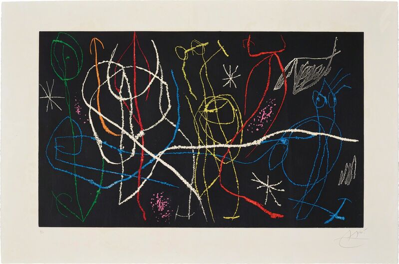 Joan Miró, ‘L’Invitée du Dimanche III (Sunday Guest III)’, 1969, Print, Etching in colours, on Arches 80 paper, with full margins., Phillips