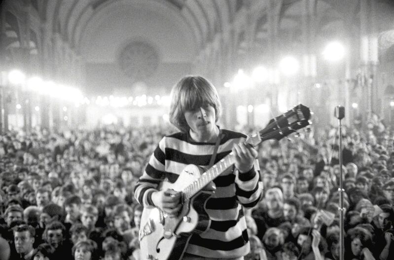 John 'Hoppy' Hopkins, ‘'A Concentrated Solo', Brian Jones around 4am, at 'All-Nighter', Alexandra Palace, London’, 1964, Photography, Hand Printed Silver Gelatin print, Elliott Gallery