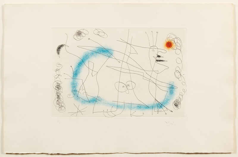 Joan Miró, ‘Strip-tease in Blue’, 1959, Print, Etching and Aquatint, Hindman