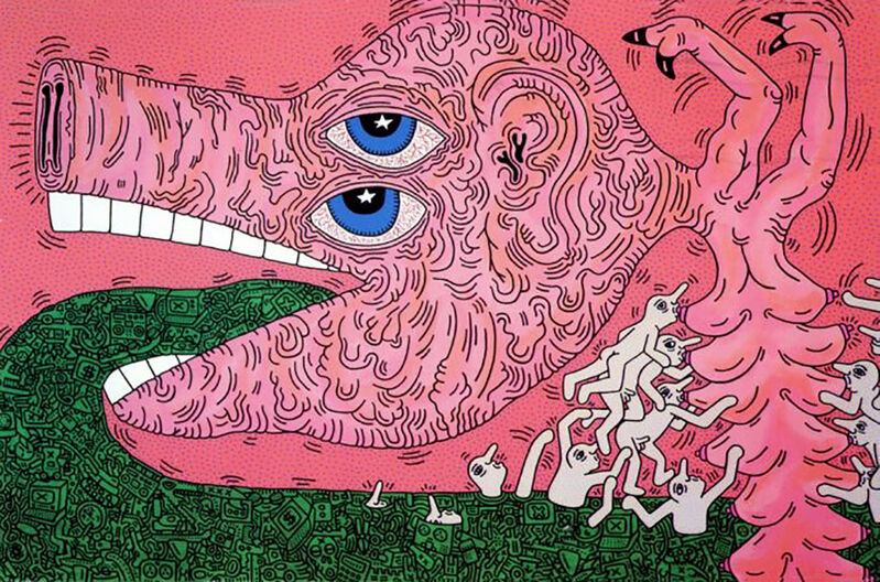 Keith Haring, ‘Keith Haring at Tony Shafrazi & Leo Castelli Gallery 1985 (announcement) ’, 1985, Ephemera or Merchandise, Offset printed gallery announcement, Lot 180 Gallery