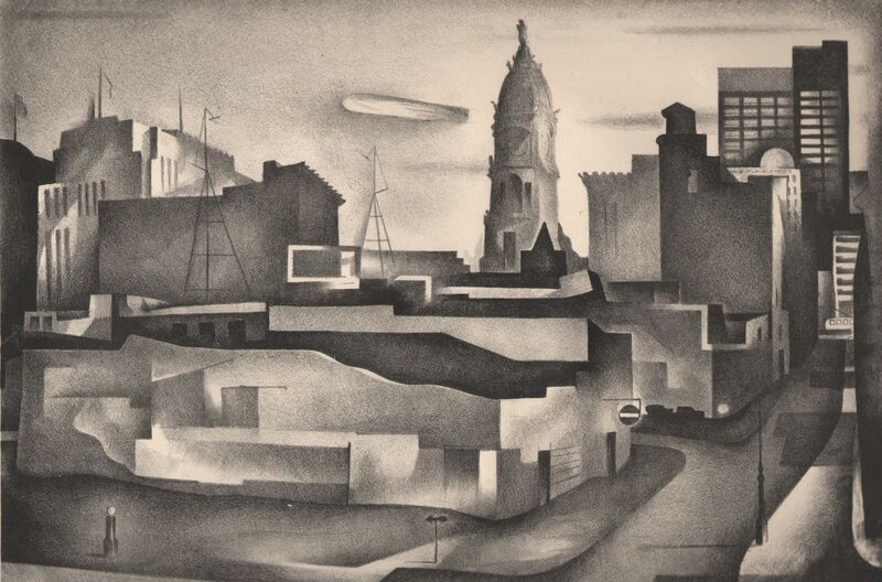 Benton Spruance, ‘Changing City’, 1934, Print, Lithograph, Dolan/Maxwell