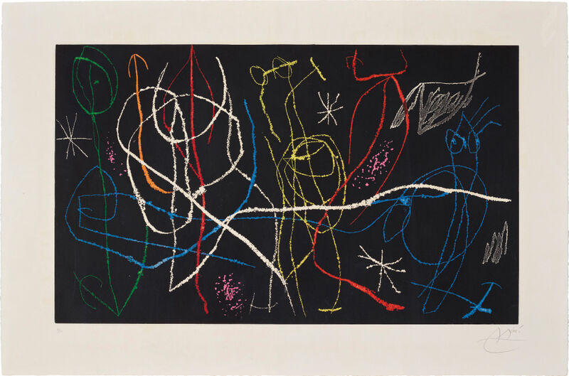 Joan Miró, ‘L’Invitée du Dimanche III (Sunday Guest III)’, 1969, Print, Etching in colours, on Arches 80 paper, with full margins., Phillips