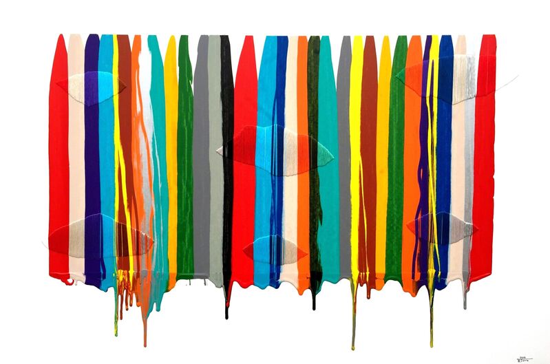 Raul de la Torre, ‘Fils I Colors CCXXXIV’, 2015, Painting, Acrylic and Thread on Canvas, Artspace Warehouse