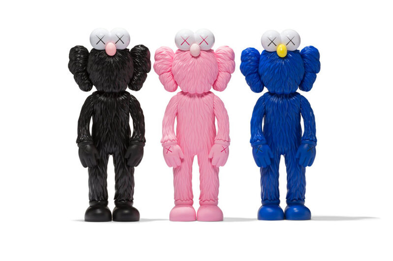 KAWS, ‘BFF (set of 3: Black, Blue, Pink)’, 2017-18, Sculpture, Painted cast vinyl, Lougher Contemporary Gallery Auction