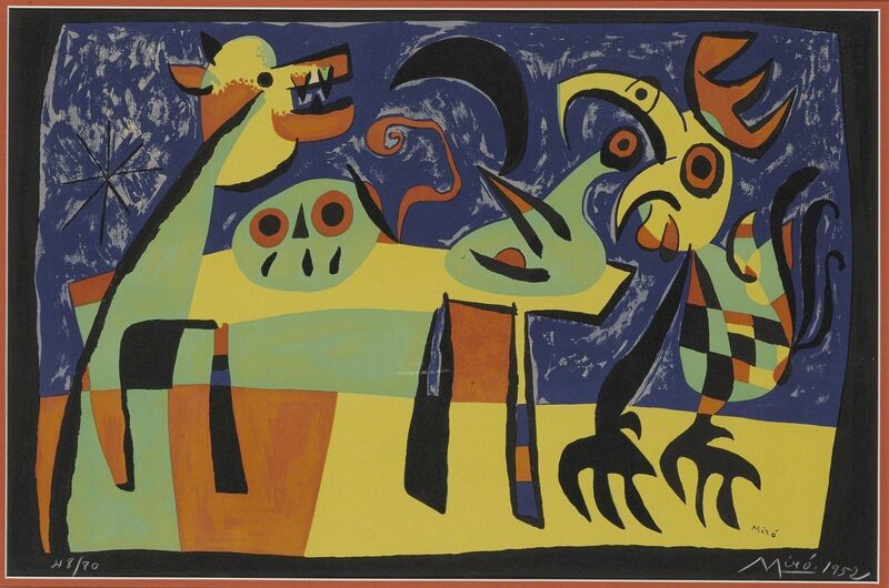 Joan Miró, ‘Dog Barking at the Moon (Mourlot 189)’, Print, Lithograph printed in colors, Sotheby's