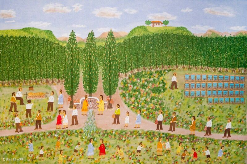 Giorgos Rigas, ‘Early Spring Celebration’, 1998, Painting, Oil on linen, C. Grimaldis Gallery
