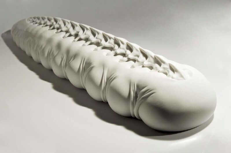 Szymon Oltarzewski, ‘Caterpillar’, 2014, Sculpture, White marble and steel base, Aria Art Gallery