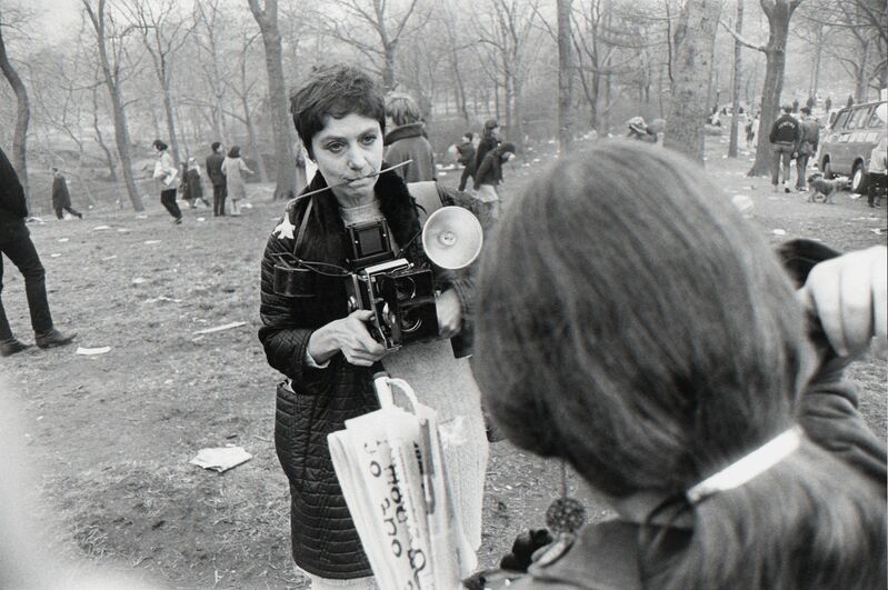 Garry Winogrand, ‘Diane Arbus, "Love-In", Central Park, New York City’, 1967, Photography, Gelatin-silver print, Fraenkel Gallery
