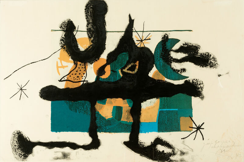 Joan Miró, ‘Barcelona, plate I’, 1972-1973, Print, Etching, aquatint and carborundum on Gvarro paper with full margins, Invertirenarte.es