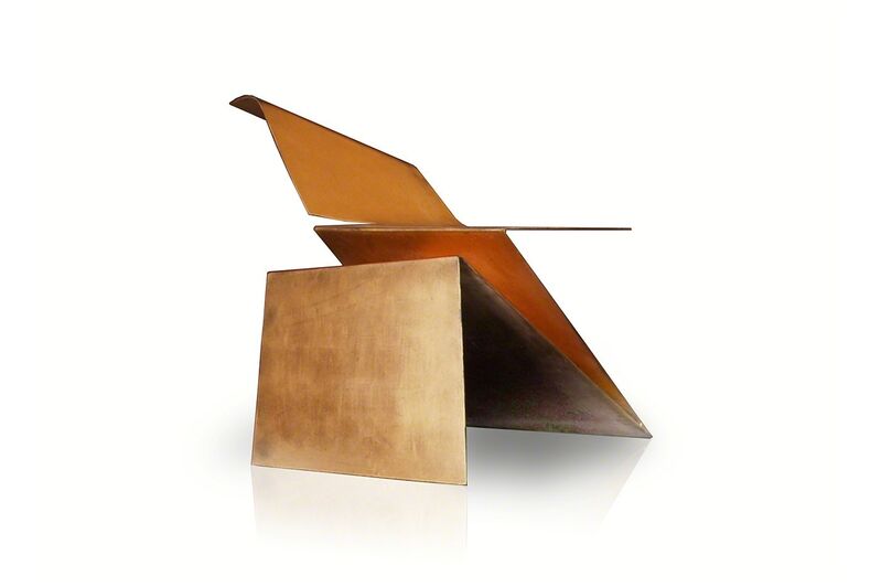 Philip Michael Wolfson, ‘Gold Origami Chair’, 2007, Sculpture, Steel finished with 24-karat gold leaf