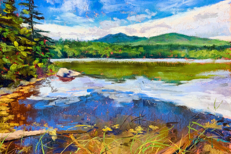 Takeyce Walter, ‘Day 17: Reflections on a Pond ’, February 2020, Painting, Pastels, Keene Arts