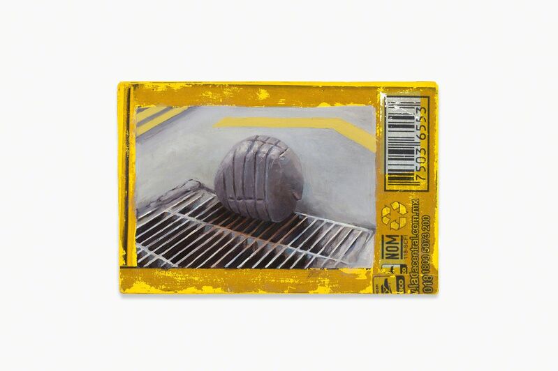 Circe Irasema, ‘Piedra que cede – Gabriel Orozco’, 2018, Painting, Oil, acrylic, transfer on wood and cardboard, PROGRESO