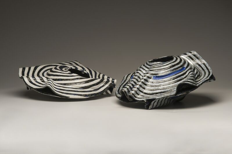 Diane Marimow, ‘Sloping Mollusk Bowl I and II’, Sculpture, Stoneware, cone 6 glazes, InLiquid