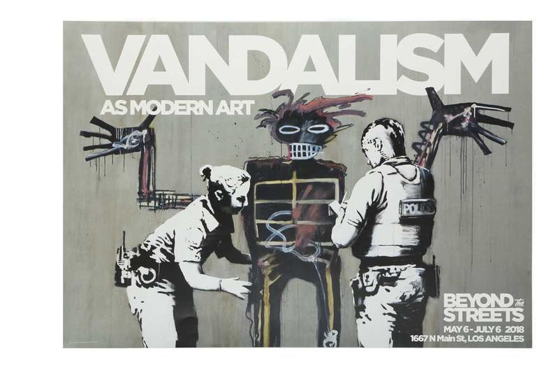 Banksy, ‘Banksy x Basquiat: Vandalism As Modern Art (Beyond the Streets Exhibition Poster)’, 2018, Ephemera or Merchandise, Poster, Chiswick Auctions