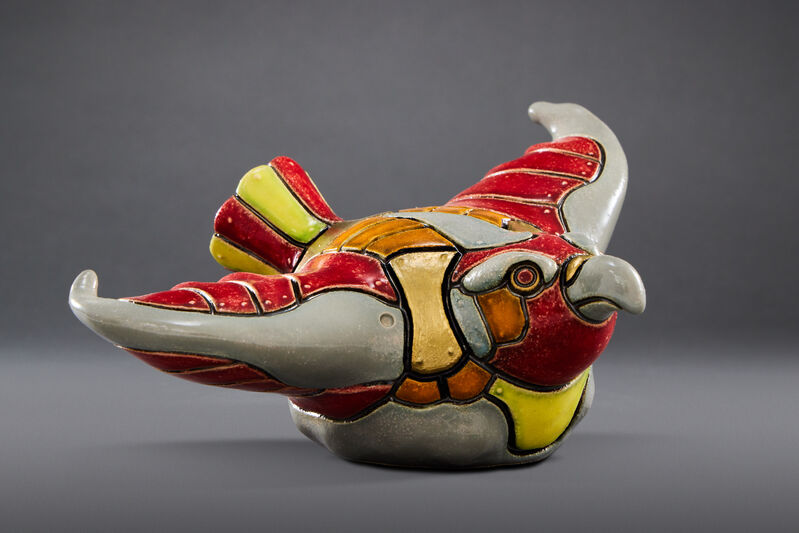 Bing-yan Hsieh, ‘雷霆之鳩 Thunder Dove’, 2020, Sculpture, 陶瓷 陶瓷釉 Glazed Ceramics, Der-Horng Art Gallery