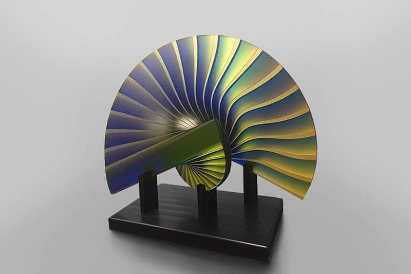 Laszlo Lukacsi, ‘The Peacock’, 2016, Sculpture, Polished layered glass, Avran Fine Art