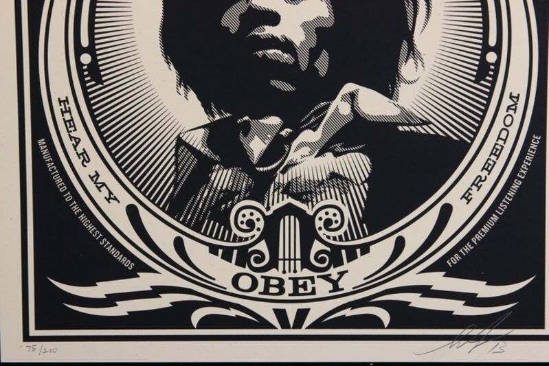 Shepard Fairey, ‘Hear My Freedom (Jimmy Hendrix portrait)’, 2013, Print, Art paper, AYNAC Gallery