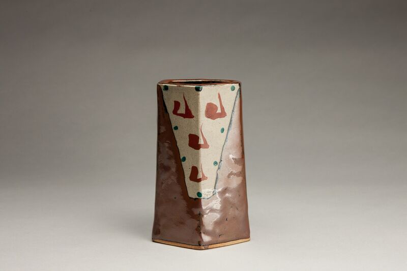Shinsaku Hamada, ‘Vase, kaki glaze with akae decoration’, N/A, Other, Stoneware, Pucker Gallery