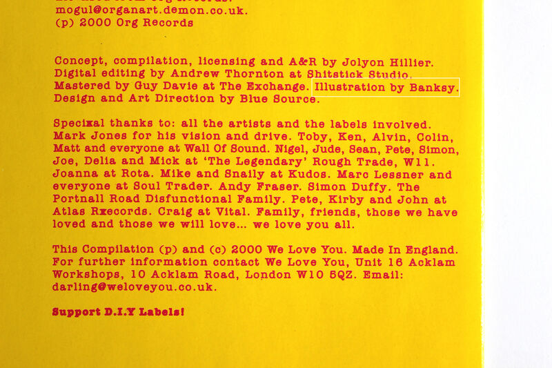 Banksy, ‘We Love You So Love Us LP’, 2000, Other, Vinyl LP album, EHC Fine Art Gallery Auction
