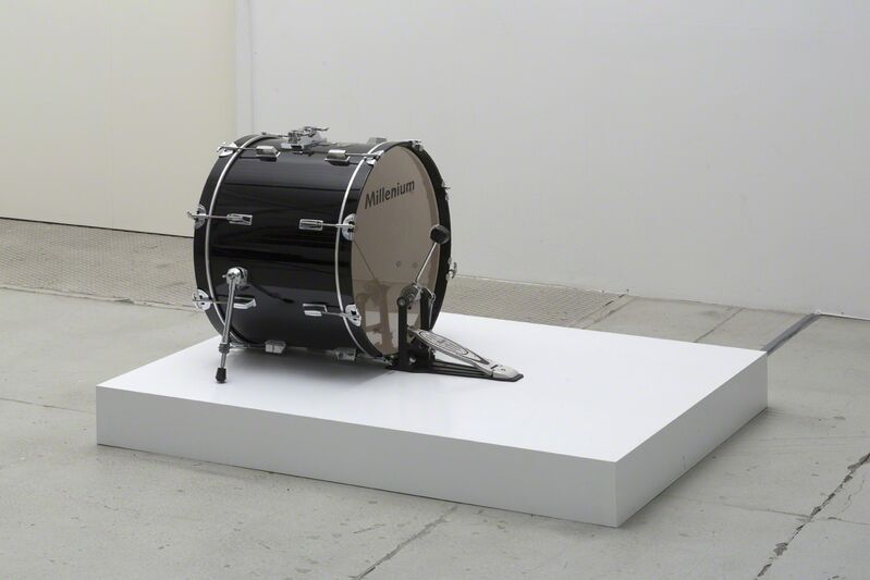 Jonathan Monk, ‘Rock Around the Clock’, 2013, Sculpture, Bass drum, pedal, timer on pedestal, Galleri Nicolai Wallner
