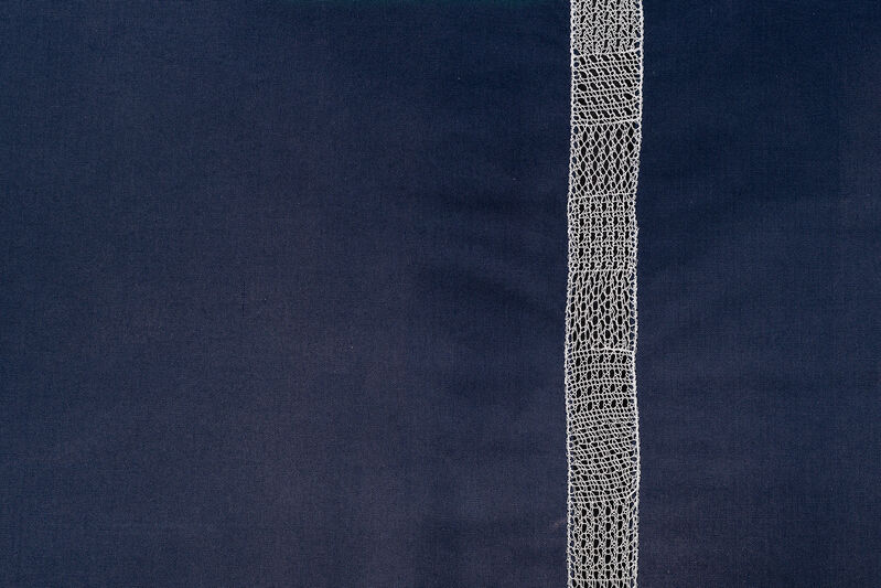 Pierre Fouché, ‘Sampler[ ]3x4 - Or the Burden of Excess ’, 2020, Sculpture, 170/2 Egyptian cotton bobbin lace, mounted as an insertion on a polycotton lace pillow cloth, worn and faded from years of lacemaking, WHATIFTHEWORLD