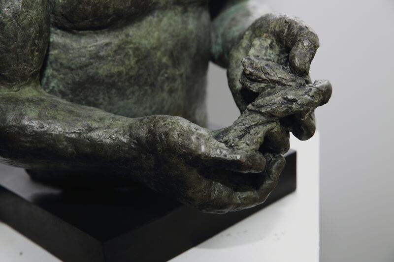 Beth Carter, ‘Large Minotaur Bust (with bird)’, 2018, Sculpture, Bronze, Hugo Galerie