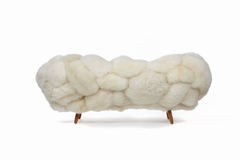 Humberto and Fernando Campana, ‘Bolotas Sofa (White)’, 2015, Design/Decorative Art, Sheep's wool and Ipê wood, Friedman Benda