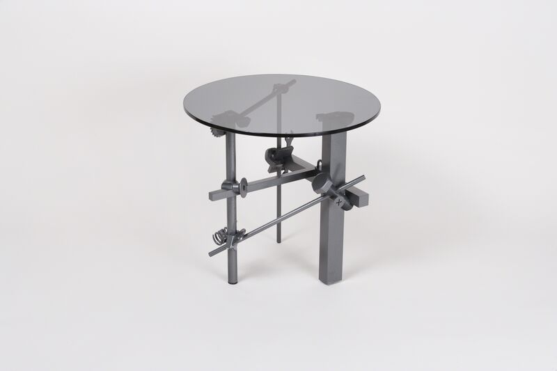 Emmett Moore, ‘"ISST" Table’, 2015, Design/Decorative Art, Maple, Steel, Nylon, Glass, Enamel, Patrick Parrish Gallery