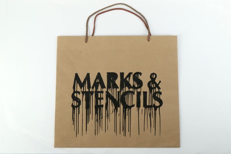 Banksy, ‘Marks & Stencils’, 2010, Print, Screenprint on brown paper shopping bag with rope handels; 42 x 46cm
 ARR, Chiswick Auctions