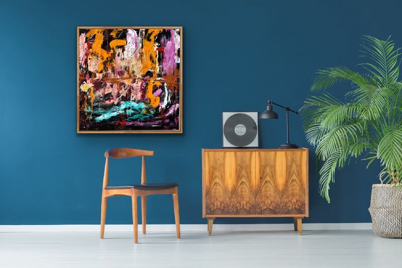 Vikash Jha, ‘Introspection # 1’, 2018, Painting, Acrylic, oil sticks spray paint and other mixed media on canvas, MvVO ART