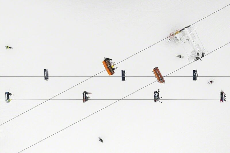 Kacper Kowalski, ‘Depth of Winter, Skiers #01’, Photography, Archival pigment ink, Galerie XII