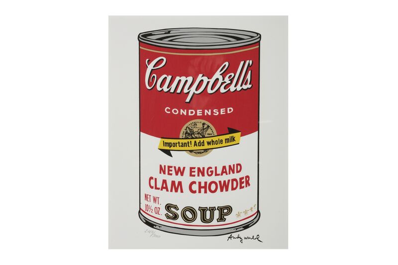 Andy Warhol, ‘Campbells Soup New England Clamchowder’, 1980s, Print, Lithograph, Chiswick Auctions