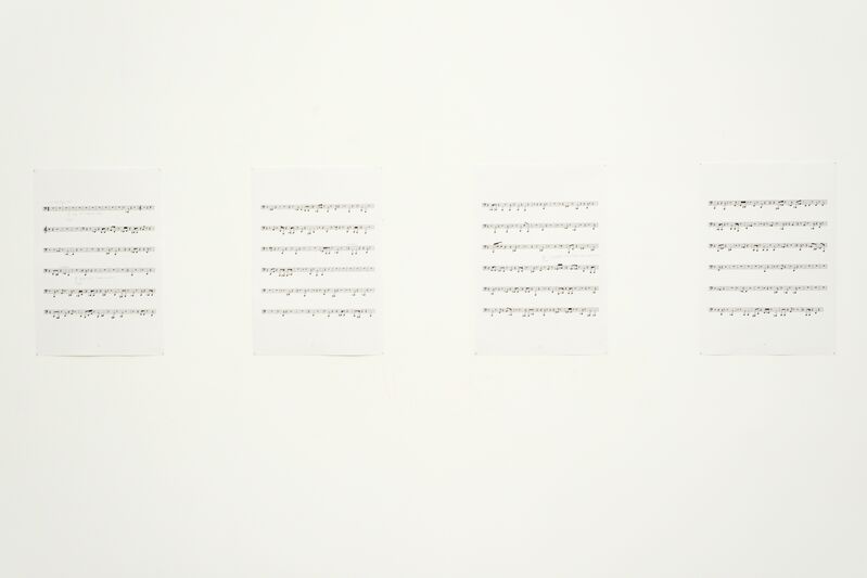 Pierre Huyghe, ‘Silent Score’, 1997, Drawing, Collage or other Work on Paper, Pencil on printed paper, Beirut Art Center