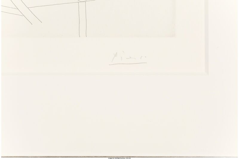 Pablo Picasso, ‘Femme à la Fleur sur un Transat, from La Série 347’, 1968, Print, Etching, Heritage Auctions