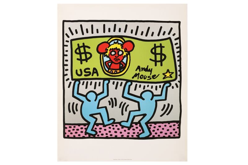Keith Haring, ‘Andy mouse’, 1986, Posters, Offset lithograph, Chiswick Auctions