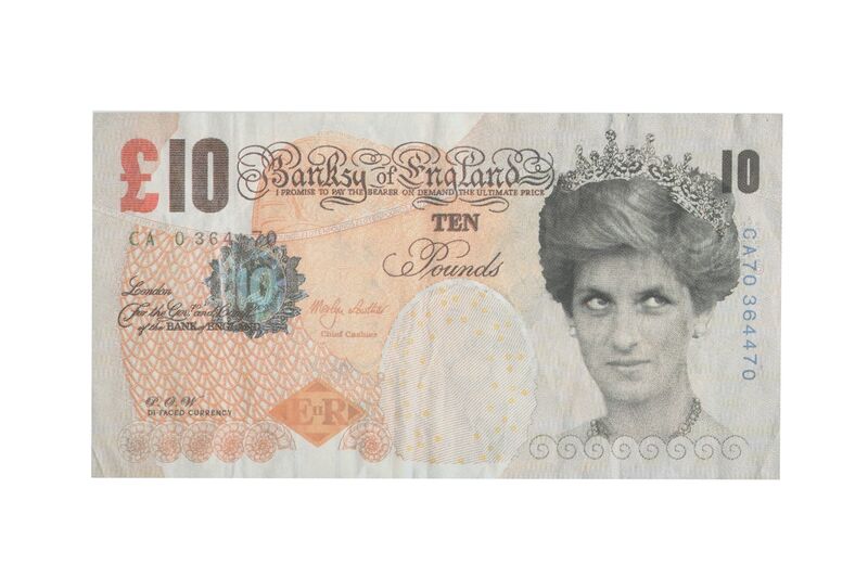 Banksy, ‘Di-faced tenner’, Ephemera or Merchandise, Offset lithograph, Chiswick Auctions