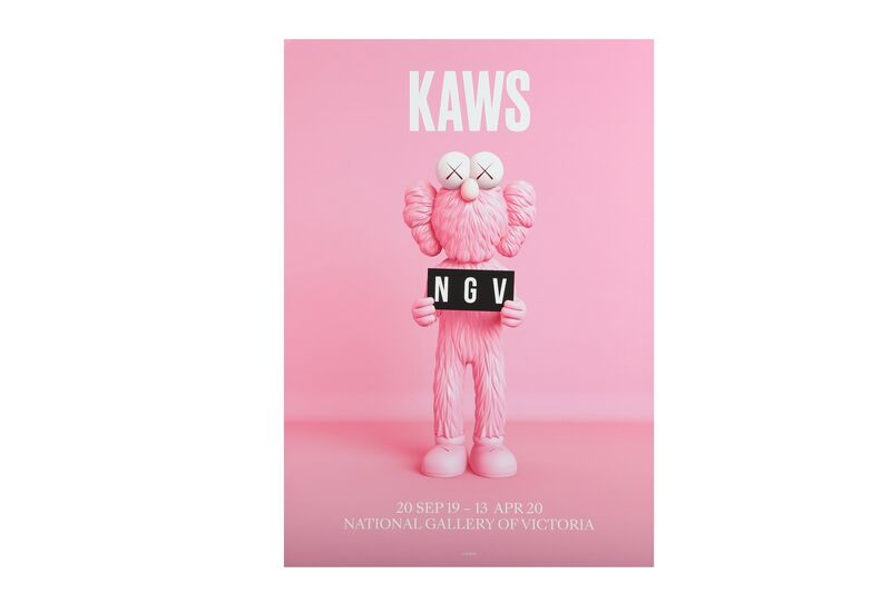 KAWS, ‘Official exhibition poster for NGV, Pink’, Print, Offset lithograph, Chiswick Auctions