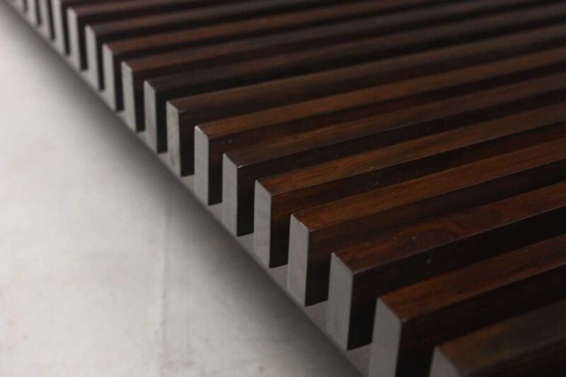 Carlo Hauner, ‘Slatted Bench’, 1960s, Design/Decorative Art, Solid wood (Caviúna) slats and plywood structure with wood (Caviúna) veneer, Mercado Moderno