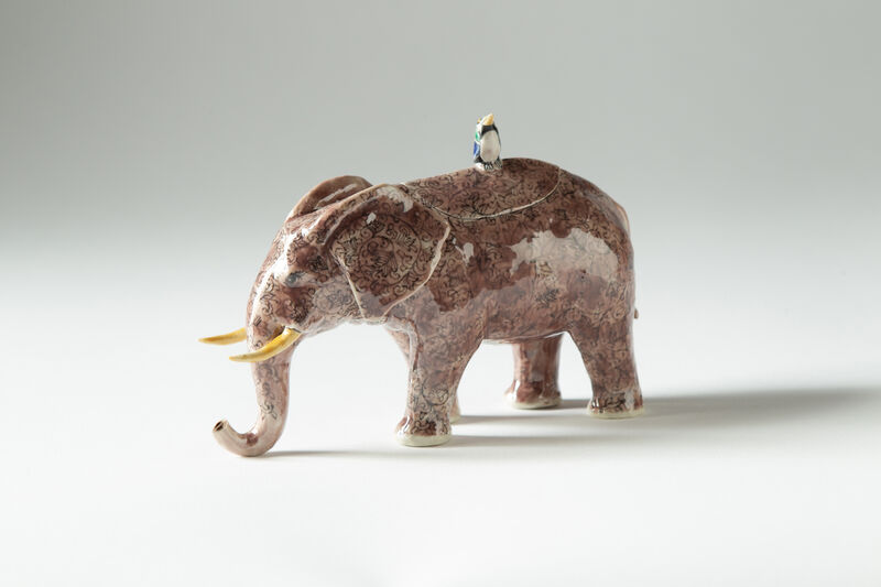 Kensuke Fujiyoshi, ‘Purple Bull Elephant’, 2019, Sculpture, Ceramic, Sladmore 