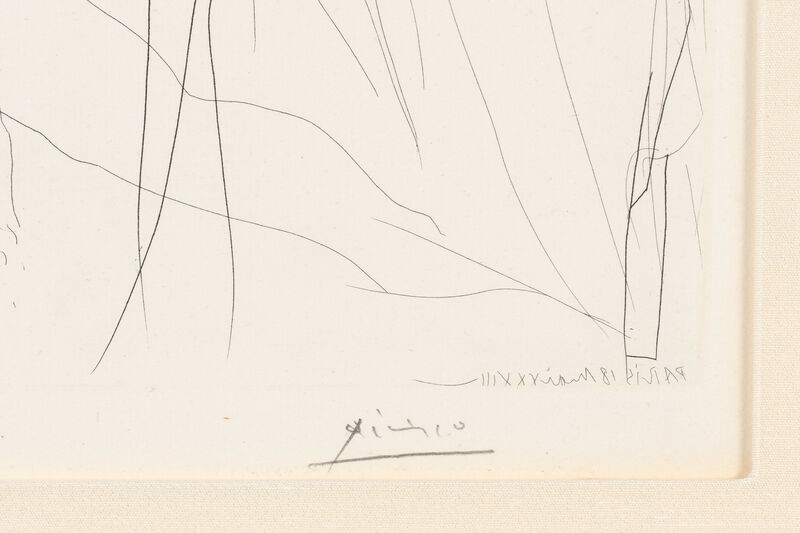 Pablo Picasso, ‘Minotaure Caressant Une Femme (Bloch 191)’, 1933, Print, Etching on Montval laid paper watermarked Vollard, Doyle