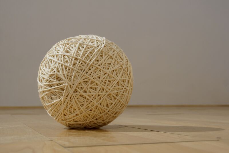 Wilfredo Prieto, ‘Round trip (Ariadna’s thread)’, 2012, Sculpture, Ball of string, Nogueras Blanchard